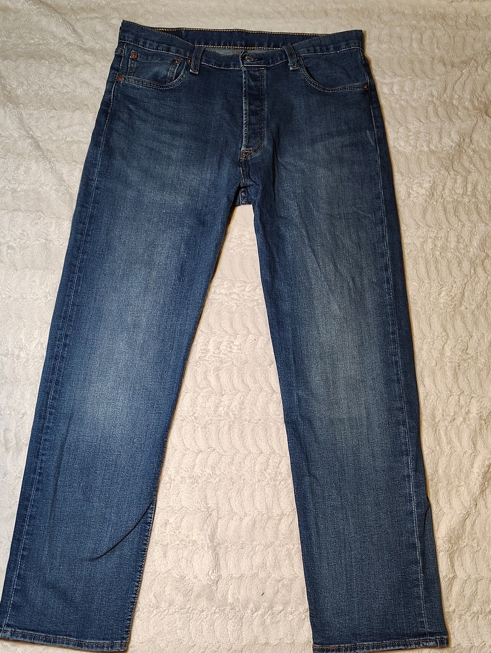 Classic Men's Blue Jeans - Casual Straight Fit